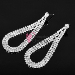 Cercei pentru dama moderni EARR23PP Argintii Set de 1 pereche cu strasuri din zirconiu